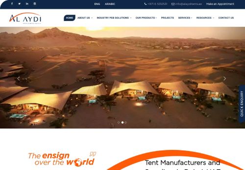 لقطة شاشة لموقع Al Aydi Tents UAE
بتاريخ 05/11/2021
بواسطة دليل مواقع آوليستس