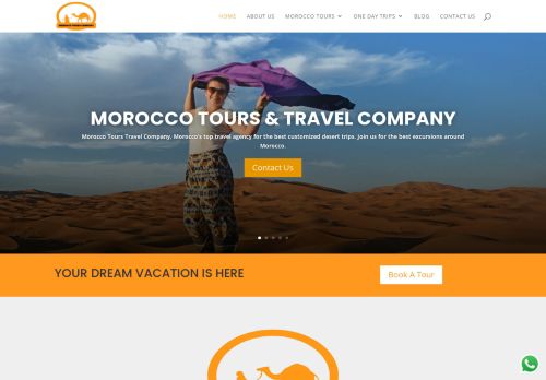 لقطة شاشة لموقع Morocco Tours Company
بتاريخ 15/11/2021
بواسطة دليل مواقع آوليستس