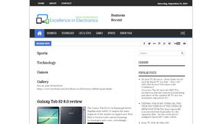 لقطة شاشة لموقع Excellence in Electronics | Home of electronics
بتاريخ 21/09/2019
بواسطة دليل مواقع آوليستس