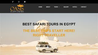 لقطة شاشة لموقع Oasis Egypt Safari
بتاريخ 21/09/2019
بواسطة دليل مواقع آوليستس