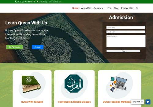 لقطة شاشة لموقع Unique Quran Academy - Online Quran teaching institute
بتاريخ 08/08/2020
بواسطة دليل مواقع آوليستس