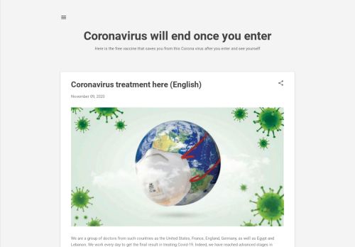 لقطة شاشة لموقع coronavirusexpired
بتاريخ 26/11/2020
بواسطة دليل مواقع آوليستس