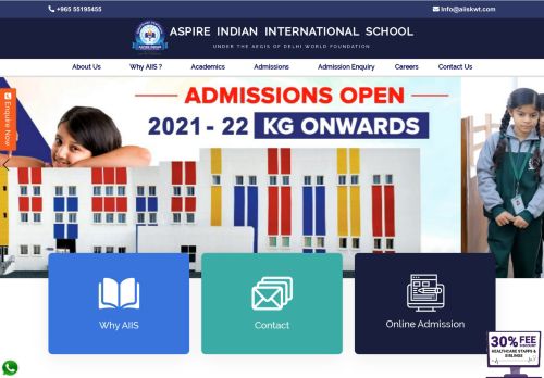 لقطة شاشة لموقع Top most Indian School in Kuwait -Aspire International school
بتاريخ 29/11/2020
بواسطة دليل مواقع آوليستس